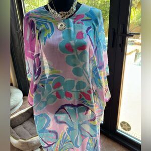NWT JS Ondo authentic Portuguese tunic cover-up top OS can be worn multiple ways